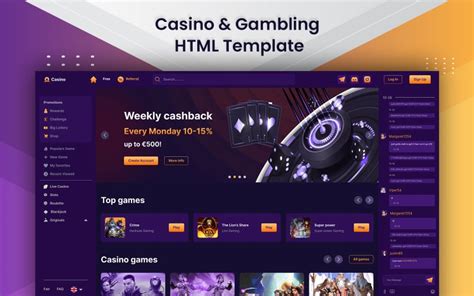 casino template website