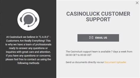 casinoluck support crno switzerland