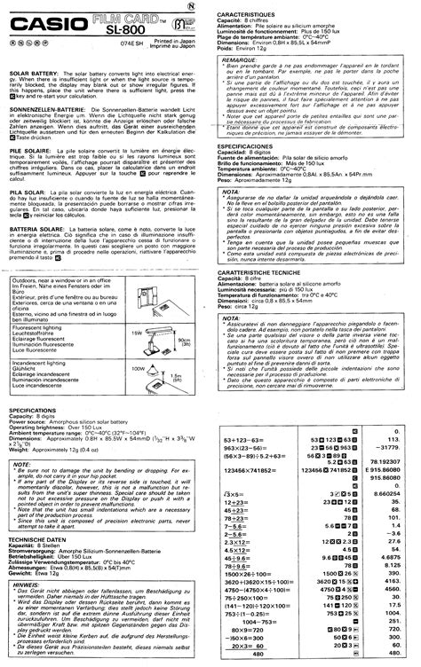 Casio Calculator Manual