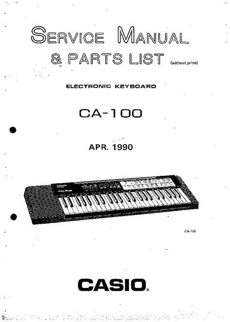 casio keyboard ca 100 instruction manual