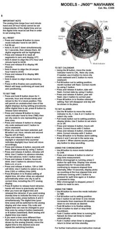 Casio Navihawk Manual