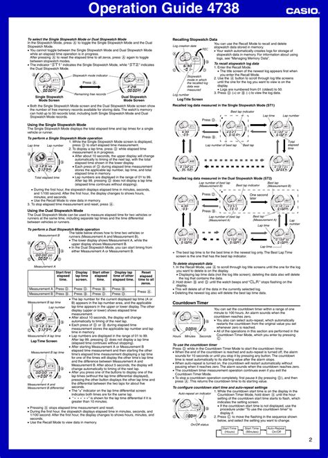 Download Casio 4738 User Guide 