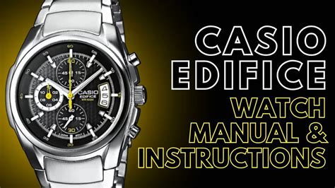 Read Casio Edifice Chronograph User Guide 