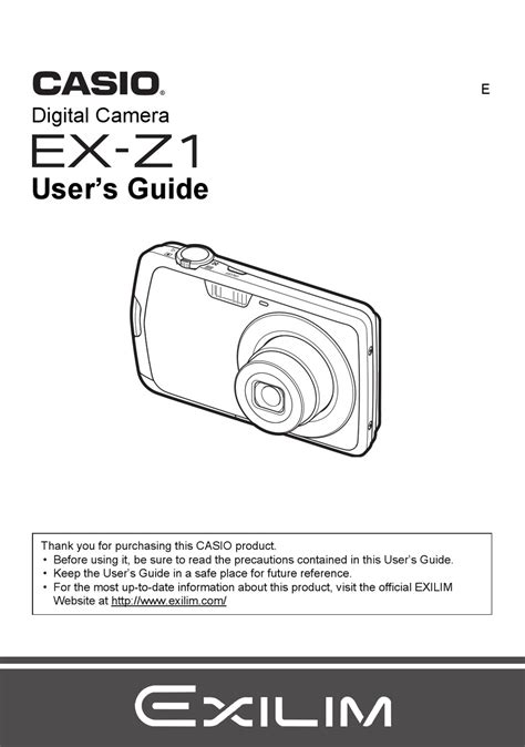 Full Download Casio Exilim User Guide 