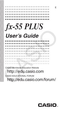 Read Casio Fx 55 User Guide 