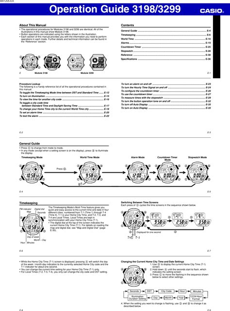 Download Casio Watch User Guide 