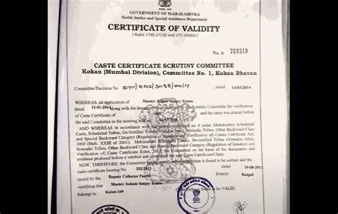Cast Validity Document