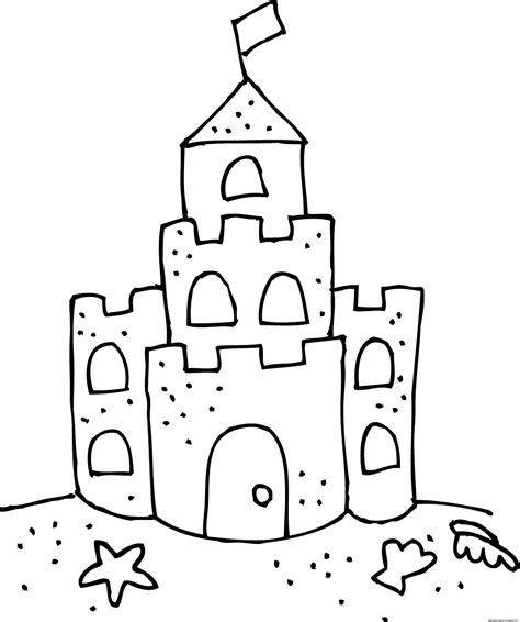 Castle Coloring Pages Familyfriendlywork Sand Castle Coloring Page - Sand Castle Coloring Page