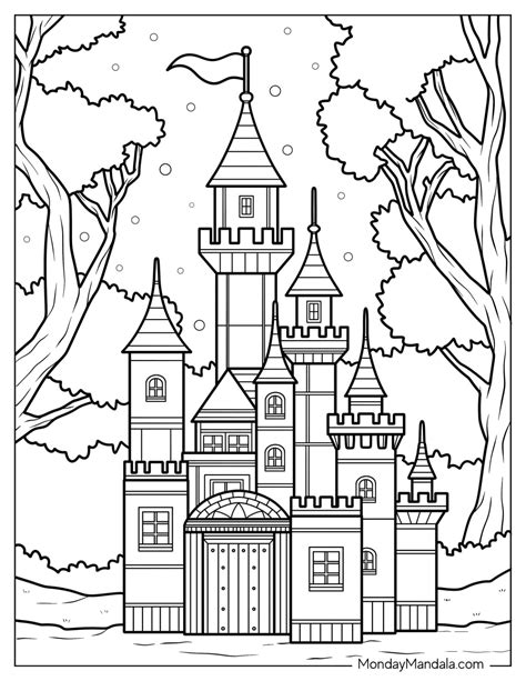 castle coloring sheet