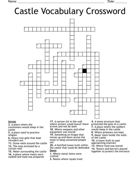 castle mendeleev cross word