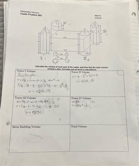 castle problem geometry answers