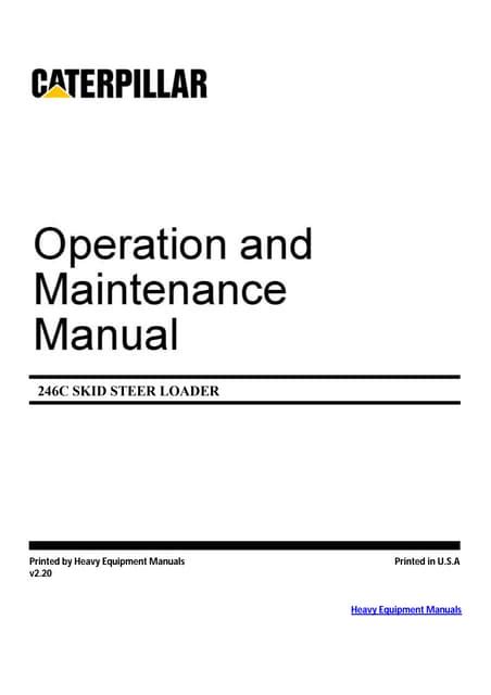 Cat 246c Operator Manual
