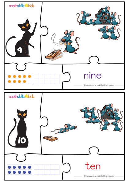 Cat And Mice Numbers Math Game For Kids Fourth Grade Rats Printables - Fourth Grade Rats Printables