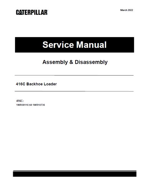 Full Download Cat 416C Backhoe Service Manual 