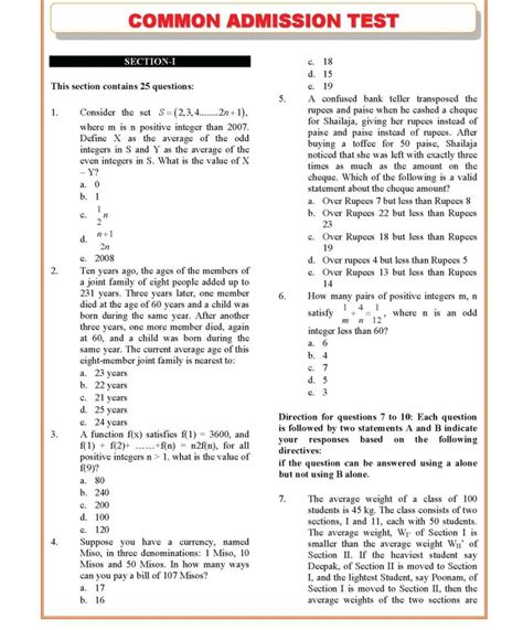 Read Online Cat Previous Year Question Papers With Solutions Pdf 