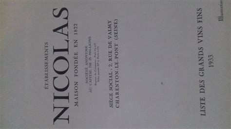 Catalogue Vins Nicolas