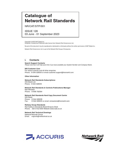 Read Catalogue Of Network Rail Standards 