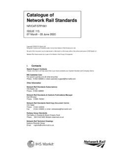 Read Catalogue Of Network Rail Standards 