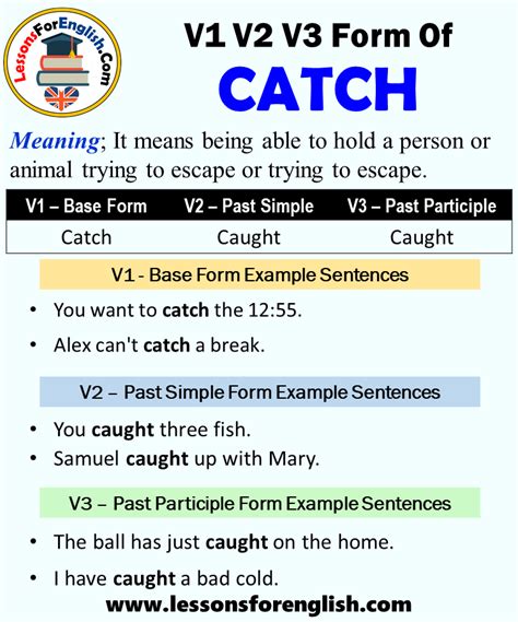 Catch En Pasado Simple