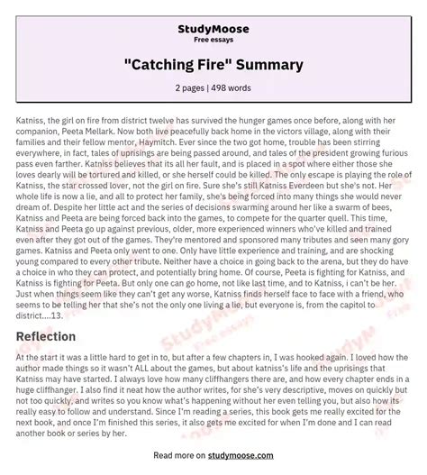 Read Catching Fire Chapter Summary 