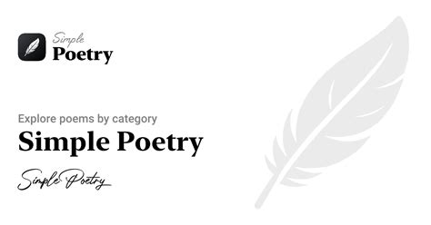 Categories Of Poems