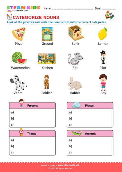 Categorize Nouns Worksheet All Kids Network Categorizing Worksheet 2nd Grade - Categorizing Worksheet 2nd Grade