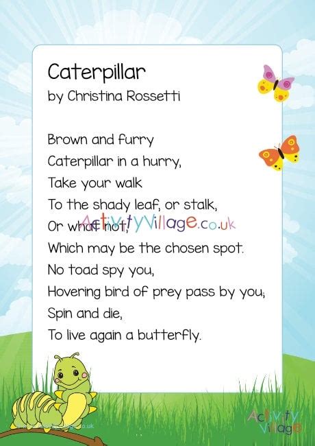 Caterpillar By Christina Rossetti Rainy Day Poems Caterpillar Poem By Christina Rossetti - Caterpillar Poem By Christina Rossetti