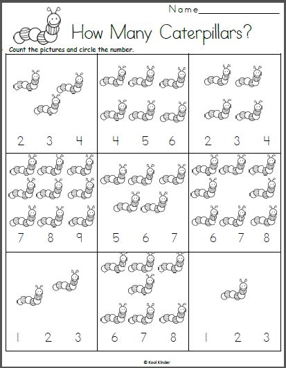 Caterpillar Counting Math Worksheet Made By Teachers Caterpillar Kindergarten Worksheet - Caterpillar Kindergarten Worksheet
