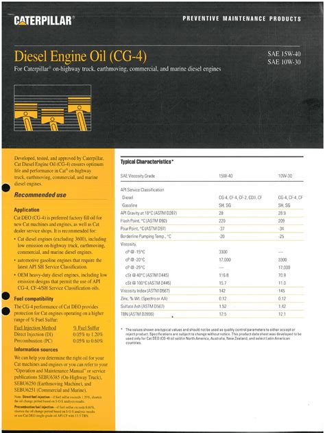 Caterpillar Engine Oil Specifications Pdf Appremind