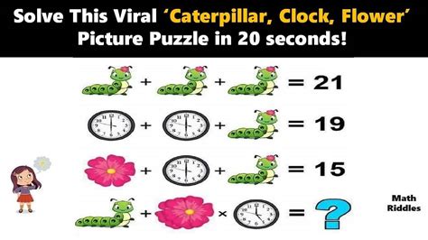 Caterpillar Plus Flower Time Clock   Viral Brainteaser Caterpillar Flower Clock Pb - Caterpillar Plus Flower Time Clock