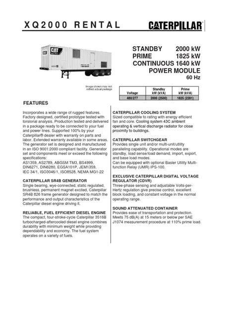caterpillar xq2000 manual