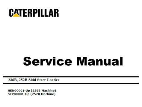 Read Online Caterpillar 252B Service Manual 