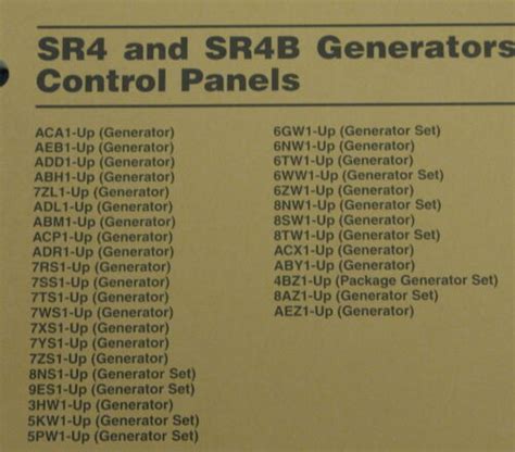 Full Download Caterpillar Sr4B Generator Control Panel Manual 