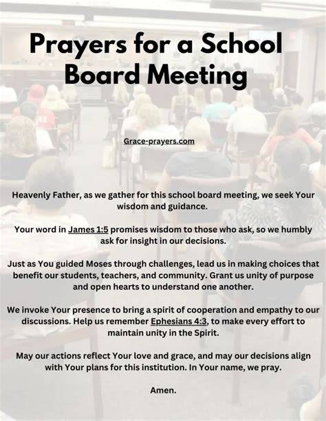 catholic prayer before school board meeting