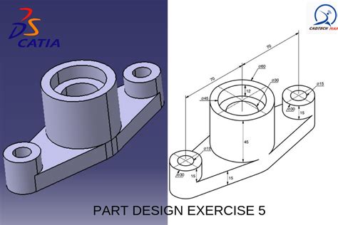 catia part model practice drawings yikkir com