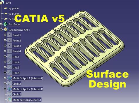 catia v5 surface design plastic water bottle