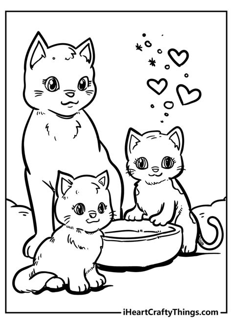 Read Online Cats And Kittens Kids Coloring Book Cute Animals Coloring Book Cats And Kittens Volume 1 