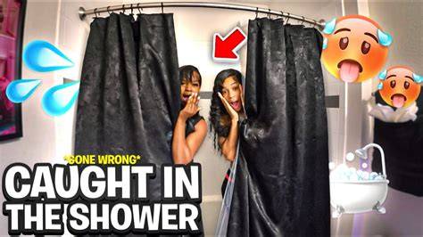 caught nude in shower