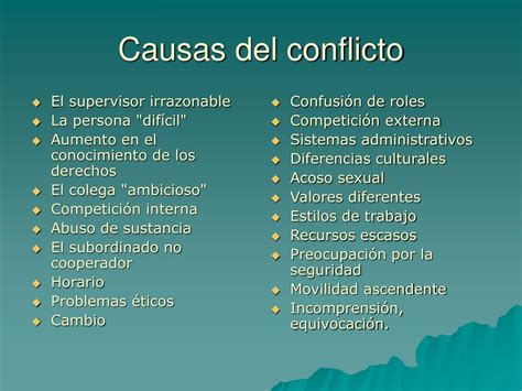 Causas Del Conflicto