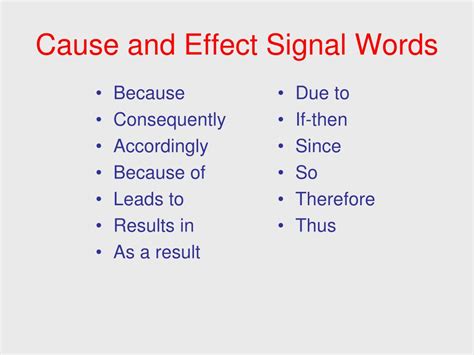 Cause And Effect Signal Words Ppt Slideshare Cause Effect Signal Words - Cause Effect Signal Words