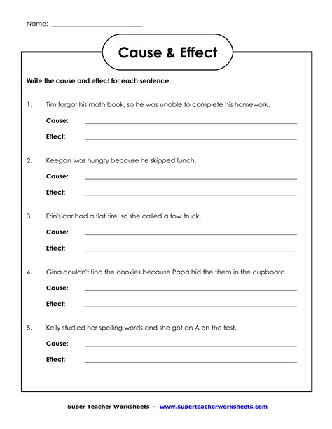 Cause And Effect Worksheets Super Teacher Worksheets 4th Grade Cause And Effect - 4th Grade Cause And Effect