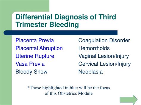 causes of bleeding in third trimester