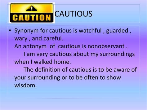 cautious definition
