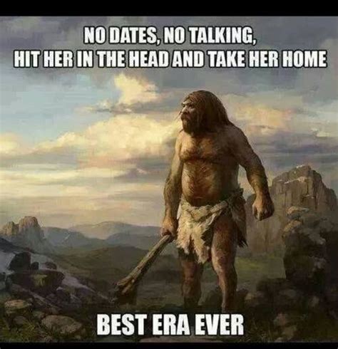 caveman dating profile says old school meme
