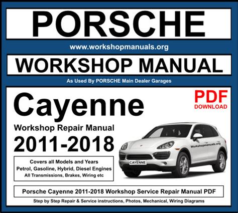 cayenne workshop manual