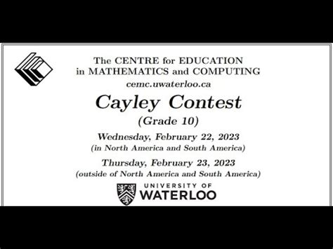 Cayley Contest Cemc