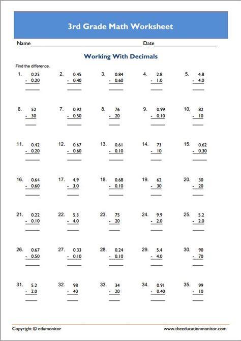 cba math 3rd grade