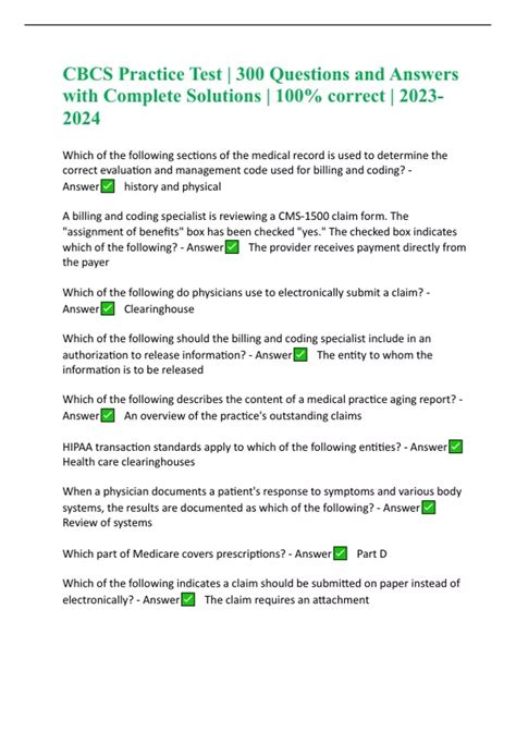 Cbcs Practice Test