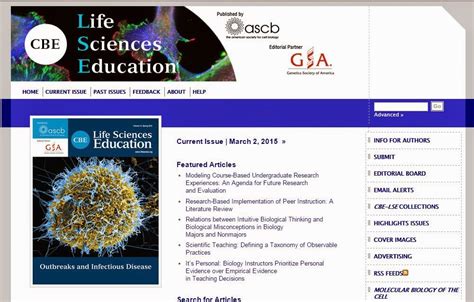 Cbe Life Sciences Education The Story Of A Life Science Education - Life Science Education