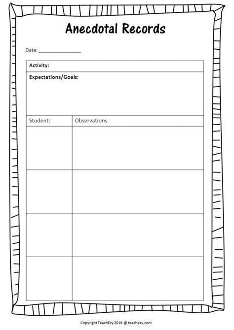 Cbse Anecdotal Record Format Sample